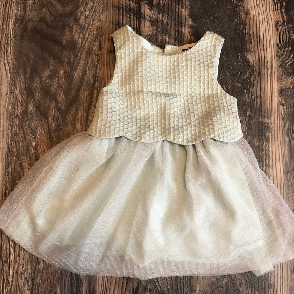 Light Turquoise Silver Sparkle Toddler Dress
